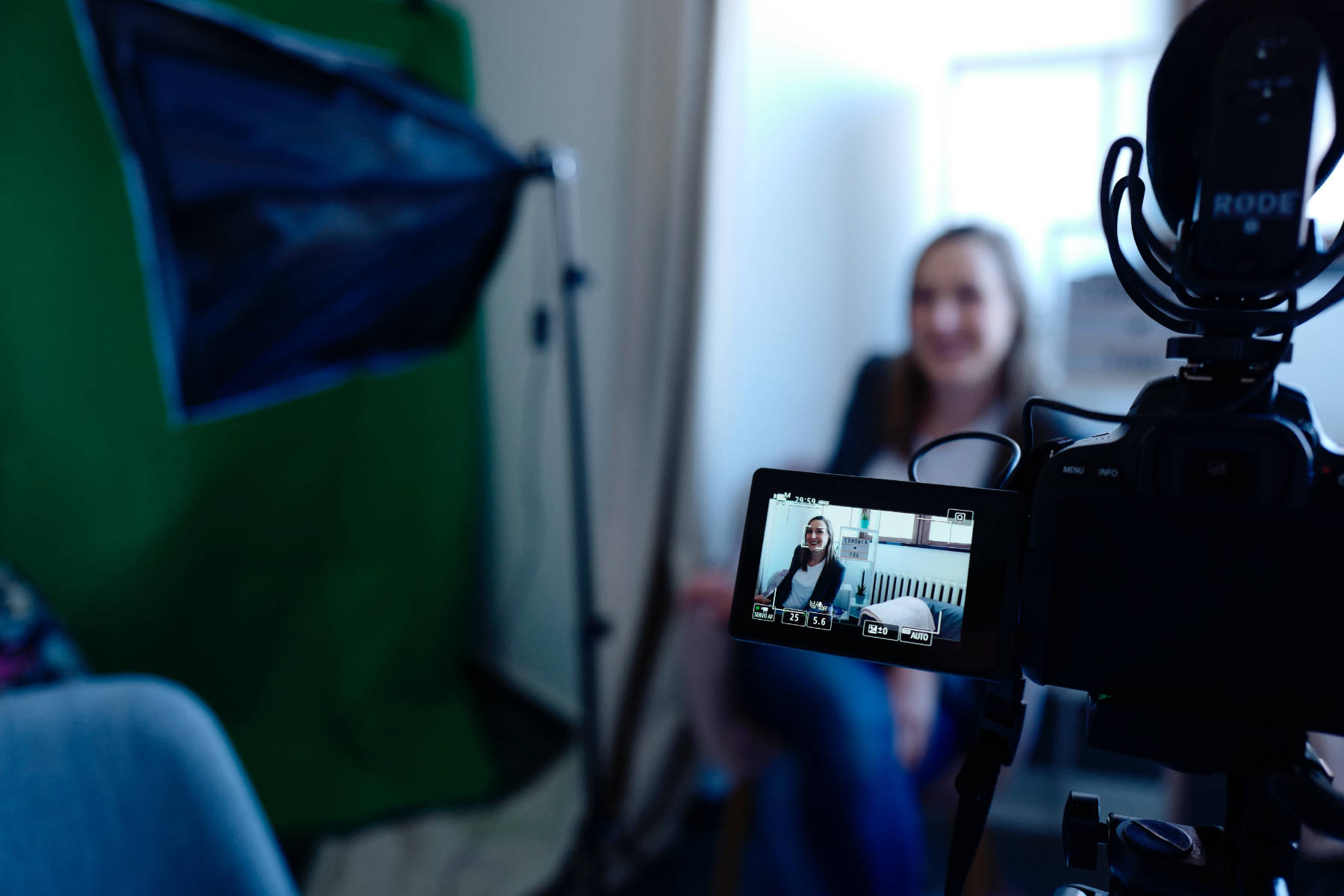 news reader begin filmed